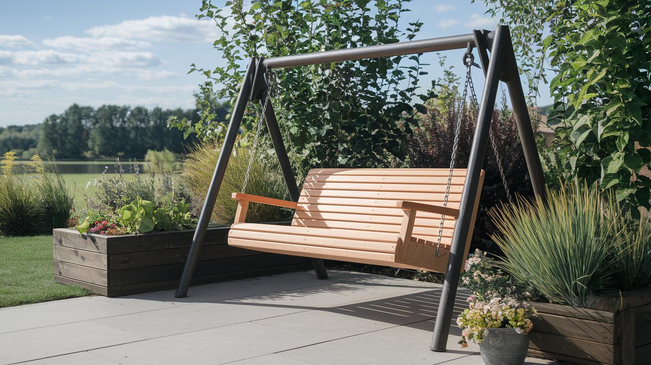 Outdoor Swing Bench Materials Cedar, Teak, Metal, and Fabric Options.jpg