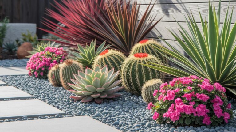 no grass backyard Paradise With Drought-Tolerant Plants