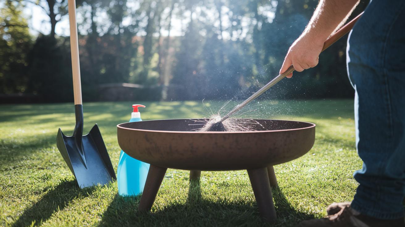 Cleaning the Fire Pit Interior Before Winterizing.jpg