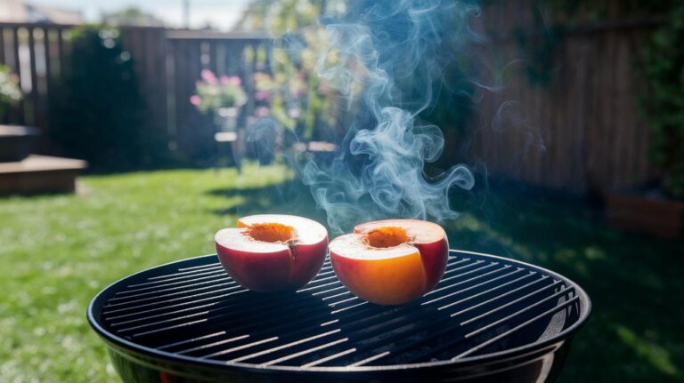 how to grill peaches on a charcoal grill